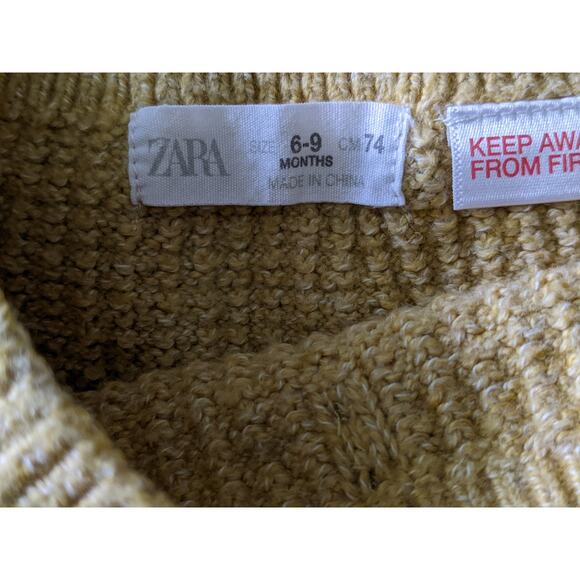 Zara Yellow Button Knit Bloomer Sz 6/9m - Picture 4 of 4